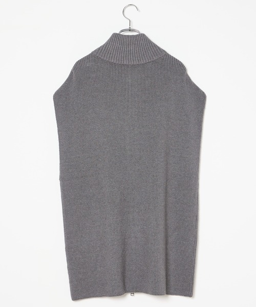 INED CLARO（イネドクラロ）の「【2点セット】ジップアップジレニットアップ（アンサンブル・レディース・チャコールグレー/ブラック・フリー）」の18枚目の写真