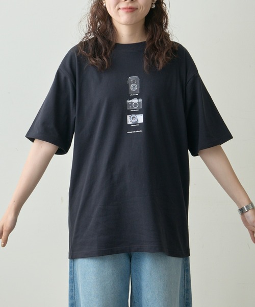 CIAOPANIC TYPY（チャオパニックティピー）の「【UNISEX】カメラフォトTee（Tシャツ/カットソー・メンズ・ホワイト/ブラック/カーキ・MEDIUM/LARGE）」の20枚目の写真