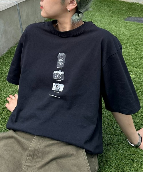 CIAOPANIC TYPY（チャオパニックティピー）の「【UNISEX】カメラフォトTee（Tシャツ/カットソー・メンズ・ホワイト/ブラック/カーキ・MEDIUM/LARGE）」の7枚目の写真