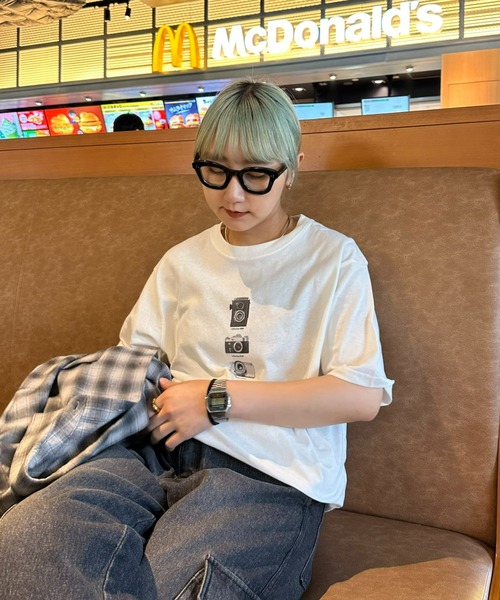 CIAOPANIC TYPY（チャオパニックティピー）の「【UNISEX】カメラフォトTee（Tシャツ/カットソー・メンズ・ホワイト/ブラック/カーキ・MEDIUM/LARGE）」の10枚目の写真