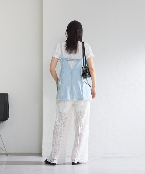 Kastane（カスタネ）の「【セットアップ対応】レースワイドパンツ（その他パンツ・レディース・ブラック/ホワイト・FREE）」の13枚目の写真