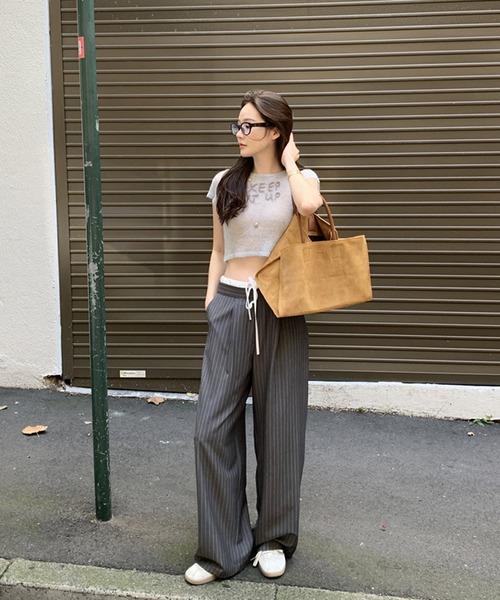 HALEY PESCA（ヘーリーペスカ）の「HALEY PESCA/ダブルウエスト　イージースラックス（スラックス・レディース・ネイビー/グレー・FREE/SMALL/MEDIUM）」の21枚目の写真