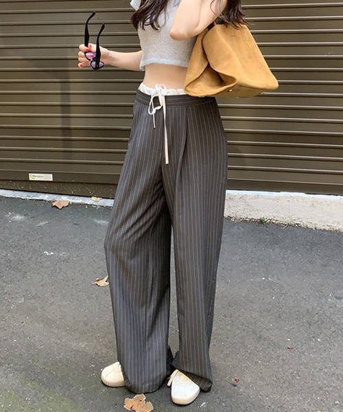 HALEY PESCA（ヘーリーペスカ）の「HALEY PESCA/ダブルウエスト　イージースラックス（スラックス・レディース・ネイビー/グレー・FREE/SMALL/MEDIUM）」の18枚目の写真