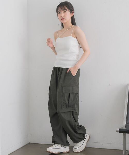 RETRO GIRL（レトロガール）の「アソートカップ付キャミ（キャミソール・レディース・オフホワイト/ナチュラル/ブルー/ブラック/ブラウン・FREE）」の14枚目の写真