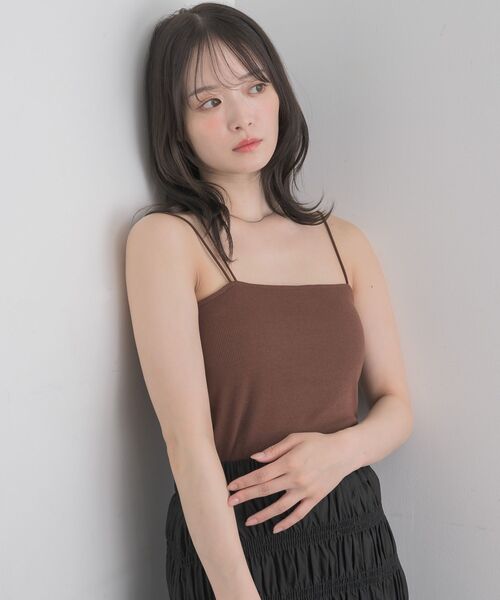 RETRO GIRL（レトロガール）の「アソートカップ付キャミ（キャミソール・レディース・オフホワイト/ナチュラル/ブルー/ブラック/ブラウン・FREE）」の10枚目の写真