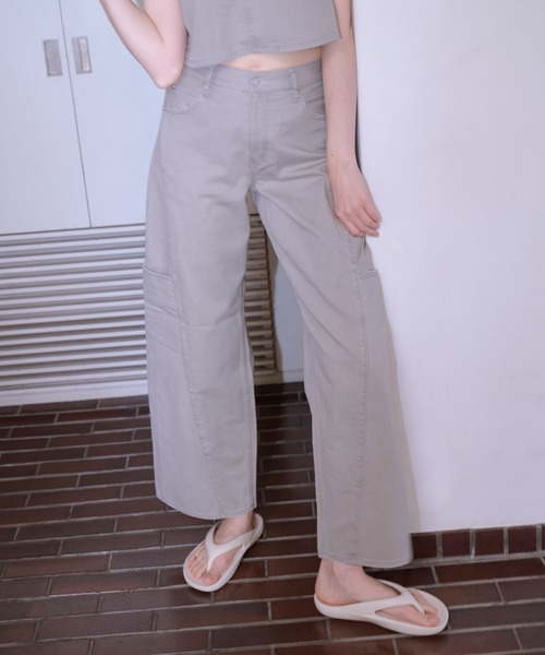 Lil Ambition(リルアンビション)の「カラーデニムカーゴパンツ(デニムパンツ・レディース・ピンク/カーキ/グレー・S/M)」の22枚目の写真