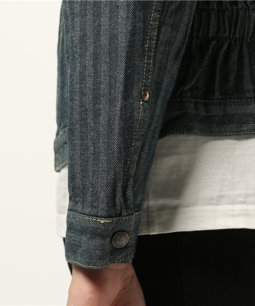 HYSTERIC GLAMOUR（ヒステリックグラマー）の「ジップアップGジャン（デニムジャケット・メンズ・インディゴブルー/ブルー系その他/ブラック・SMALL/MEDIUM/LARGE）」の9枚目の写真