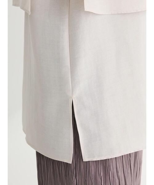 Green　Parks（グリーンパークス）の「レイヤードノースリーブブラウス（シャツ/ブラウス・レディース・ブラック/オフホワイト/ブルー/ライトグレー・FREE）」の5枚目の写真