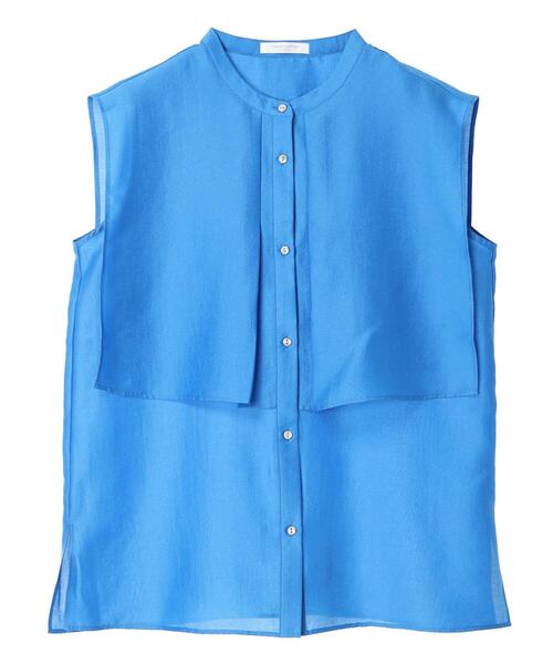 Green　Parks（グリーンパークス）の「レイヤードノースリーブブラウス（シャツ/ブラウス・レディース・ブラック/オフホワイト/ブルー/ライトグレー・FREE）」の20枚目の写真