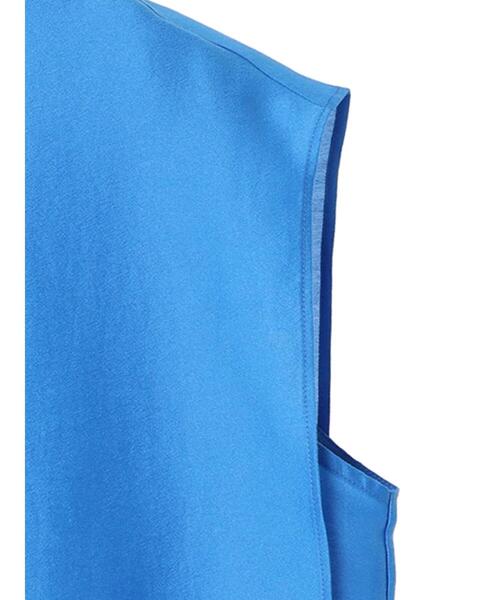 Green　Parks（グリーンパークス）の「レイヤードノースリーブブラウス（シャツ/ブラウス・レディース・ブラック/オフホワイト/ブルー/ライトグレー・FREE）」の17枚目の写真