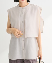 レイヤードノースリーブブラウス