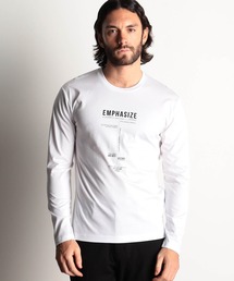 HIDEAWAYS NICOLE（ハイダウェイニコル）の「激シルケットロゴプリント長袖Tシャツ（Tシャツ/カットソー）」