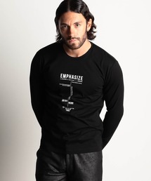 HIDEAWAYS NICOLE（ハイダウェイニコル）の「激シルケットロゴプリント長袖Tシャツ（Tシャツ/カットソー）」