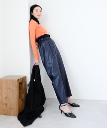 TEVALT | ウエスト配色カーヴィパンツ(スラックス)