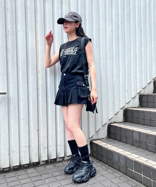 Figments(フィグメンツ)の「カーゴプリーツヘムツイルスカート(スカート・レディース・カーキ/ブラック/その他1・SMALL/MEDIUM)」の11枚目の写真