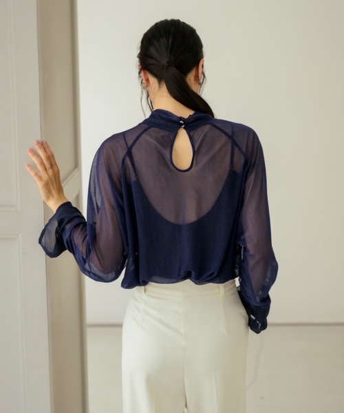 NEUNA（ヌナ）の「フレアスリーヴドッキングルーズトップス（Tシャツ/カットソー・レディース・グレー/アイボリー/ネイビー・FREE）」の22枚目の写真