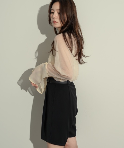 NEUNA（ヌナ）の「フレアスリーヴドッキングルーズトップス（Tシャツ/カットソー・レディース・グレー/アイボリー/ネイビー・FREE）」の5枚目の写真