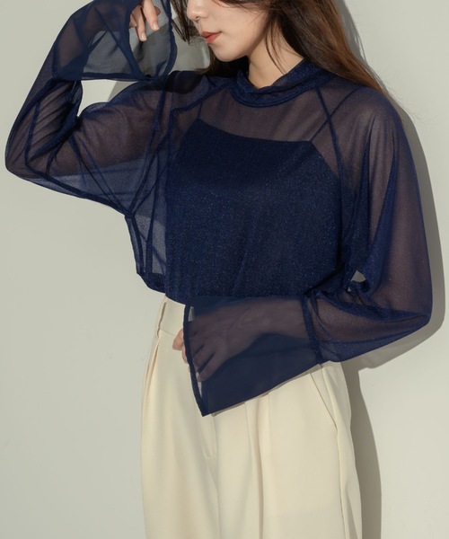 NEUNA（ヌナ）の「フレアスリーヴドッキングルーズトップス（Tシャツ/カットソー・レディース・グレー/アイボリー/ネイビー・FREE）」の19枚目の写真