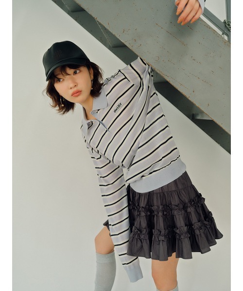 LILY BROWN（リリーブラウン）の「LBロゴ刺繍キャップ（キャップ・レディース・ブラック/ブラウン/ブルー・FREE）」の5枚目の写真