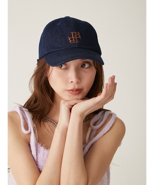 LILY BROWN（リリーブラウン）の「LBロゴ刺繍キャップ（キャップ・レディース・ブラック/ブラウン/ブルー・FREE）」の7枚目の写真