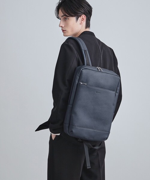 tk.TAKEO KIKUCHI(ティーケータケオキクチ)の「サフィアーノオンバックパック(バックパック/リュック・メンズ・ブルー系その他/ブラック/ベージュ・00)」の12枚目の写真