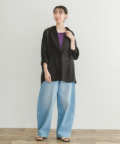 ITEMS URBANRESEARCH（アイテムズ アーバンリサーチ）の「シアーベロアスクエアタンクトップ（タンクトップ・レディース・ベージュ/ボルドー/ブラック・FREE）」の16枚目の写真