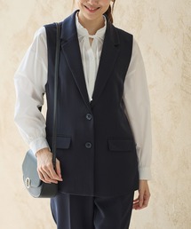 Honeys | 【ストレッチ/ウォッシャブル/イージーケア】テーラードジレ(ベスト)