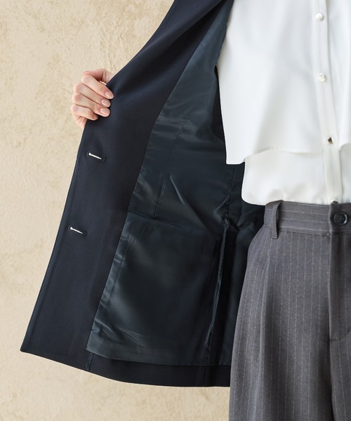 Honeys（ハニーズ）の「【ストレッチ/ウォッシャブル/イージーケア】テーラードジレ（ベスト・レディース・ネイビー/ベージュ/ブラック/杢グレー・S/M/L/LL）」の16枚目の写真