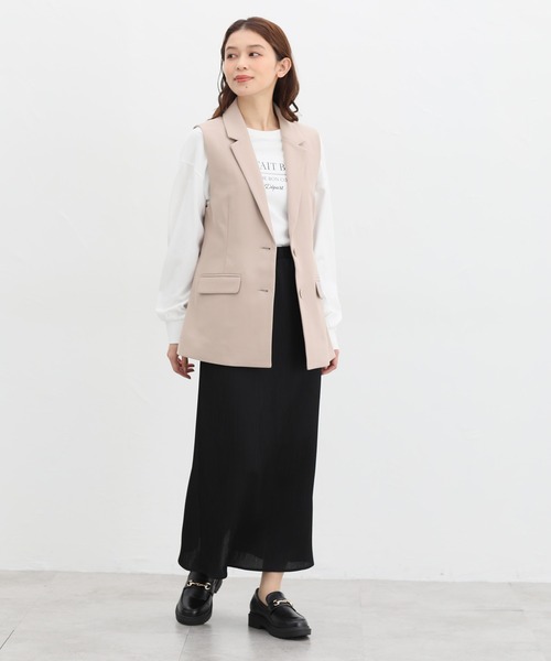 Honeys（ハニーズ）の「【ストレッチ/ウォッシャブル/イージーケア】テーラードジレ（ベスト・レディース・ネイビー/ベージュ/ブラック/杢グレー・S/M/L/LL）」の20枚目の写真