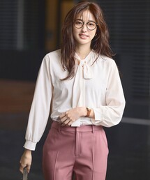 【前後着用可能】シアー2WAYボウタイ プルオーバー