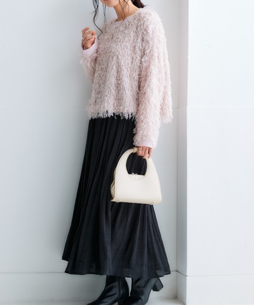 nissen（ニッセン）の「シャギーカットソートップス（Tシャツ/カットソー・レディース・ピンク/アイボリー/ブルーグレー・S/M/L/LL）」の18枚目の写真