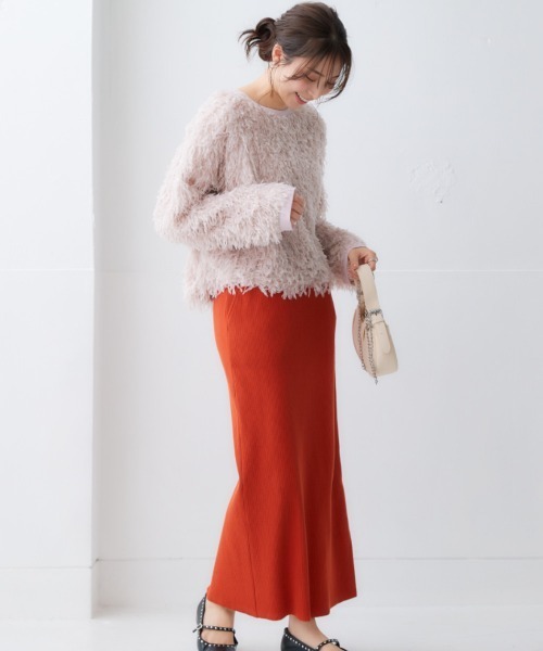 nissen（ニッセン）の「シャギーカットソートップス（Tシャツ/カットソー・レディース・ピンク/アイボリー/ブルーグレー・S/M/L/LL）」の16枚目の写真