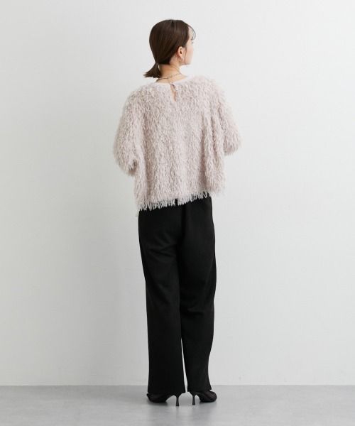 nissen（ニッセン）の「シャギーカットソートップス（Tシャツ/カットソー・レディース・ピンク/アイボリー/ブルーグレー・S/M/L/LL）」の10枚目の写真