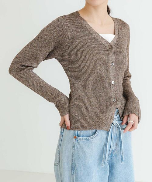 URBAN RESEARCH（アーバンリサーチ）の「ラメリブニットカーディガン（カーディガン/ボレロ・レディース・シルバー/ブラック/ブロンズ/ピンク・FREE）」の12枚目の写真