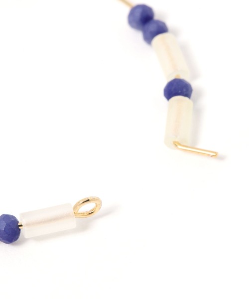 niko and...（ニコアンド）の「ビーズ2トーンフープピアス（ピアス（両耳用）・レディース・イエロー/ネイビー・0）」の3枚目の写真