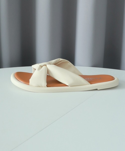 Miniministore(ミニミニストア)の「ミュールサンダル スリッパ 夏靴(サンダル・レディース・アイボリー/ブラック・23.5cm/24.5cm/23.0cm/24.0cm/25.0cm/22.5cm)」の5枚目の写真