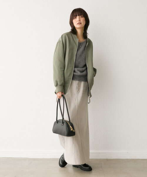 RIVE DROITE（リヴドロワ）の「【褒められアウター】バックコクーンMA-1（MA-1・レディース・キャメル/ベージュ/カーキ・FREE）」の17枚目の写真