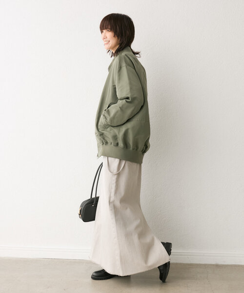 RIVE DROITE（リヴドロワ）の「【褒められアウター】バックコクーンMA-1（MA-1・レディース・キャメル/ベージュ/カーキ・FREE）」の16枚目の写真