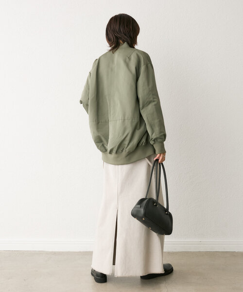 RIVE DROITE（リヴドロワ）の「【褒められアウター】バックコクーンMA-1（MA-1・レディース・キャメル/ベージュ/カーキ・FREE）」の15枚目の写真