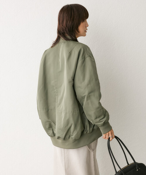 RIVE DROITE（リヴドロワ）の「【褒められアウター】バックコクーンMA-1（MA-1・レディース・キャメル/ベージュ/カーキ・FREE）」の13枚目の写真