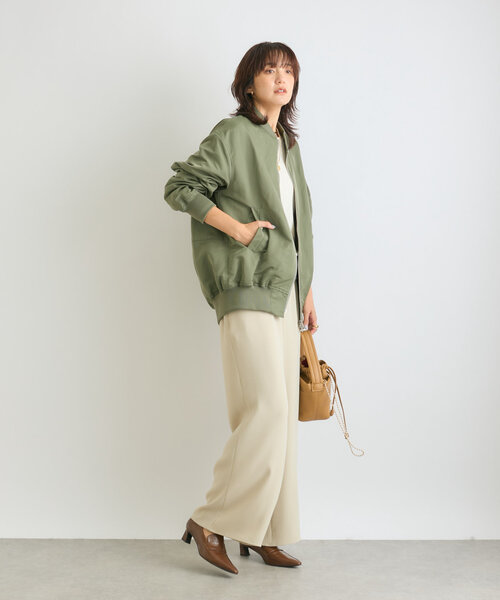 RIVE DROITE（リヴドロワ）の「【褒められアウター】バックコクーンMA-1（MA-1・レディース・キャメル/ベージュ/カーキ・FREE）」の10枚目の写真