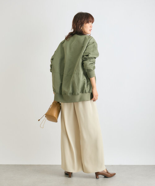 RIVE DROITE（リヴドロワ）の「【褒められアウター】バックコクーンMA-1（MA-1・レディース・キャメル/ベージュ/カーキ・FREE）」の7枚目の写真