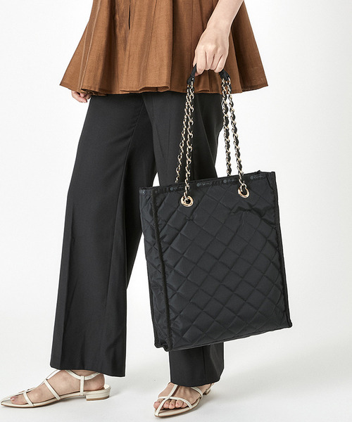 LeSportsac（レスポートサック）の「CHAIN N/S TOTE ブラックチェーン