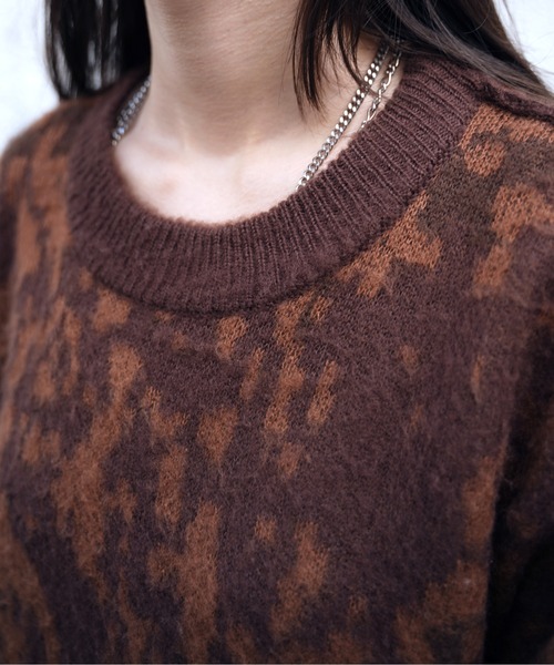 INTER FACTORY（インターファクトリー）の「しの - Shaggy Gradation Knit / シャギーグラデーションニット　made in INTER FACTORY（ニット/セーター・メンズ・グレー/ブラウン・SMALL/MEDIUM/LARGE）」の13枚目の写真