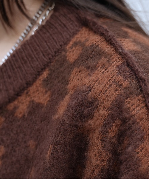 INTER FACTORY（インターファクトリー）の「しの - Shaggy Gradation Knit / シャギーグラデーションニット　made in INTER FACTORY（ニット/セーター・メンズ・グレー/ブラウン・SMALL/MEDIUM/LARGE）」の14枚目の写真