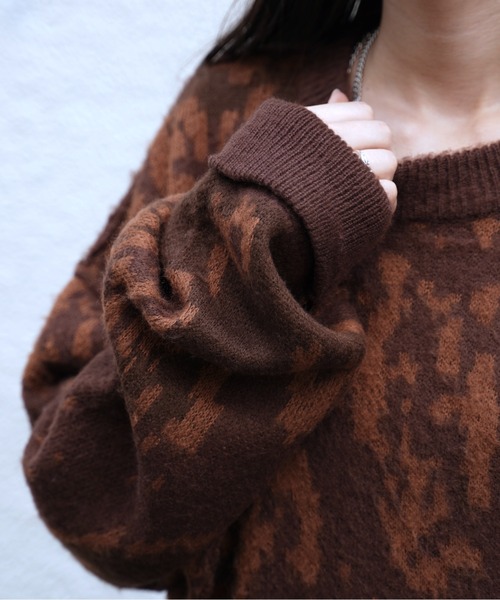 INTER FACTORY（インターファクトリー）の「しの - Shaggy Gradation Knit / シャギーグラデーションニット　made in INTER FACTORY（ニット/セーター・メンズ・グレー/ブラウン・SMALL/MEDIUM/LARGE）」の19枚目の写真