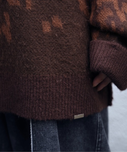 INTER FACTORY（インターファクトリー）の「しの - Shaggy Gradation Knit / シャギーグラデーションニット　made in INTER FACTORY（ニット/セーター・メンズ・グレー/ブラウン・SMALL/MEDIUM/LARGE）」の21枚目の写真