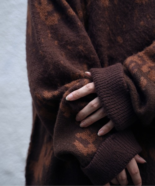 INTER FACTORY（インターファクトリー）の「しの - Shaggy Gradation Knit / シャギーグラデーションニット　made in INTER FACTORY（ニット/セーター・メンズ・グレー/ブラウン・SMALL/MEDIUM/LARGE）」の22枚目の写真