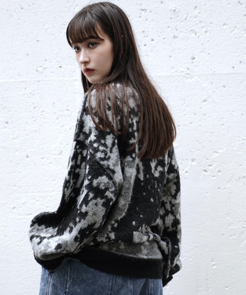 セール】しの - Shaggy Gradation Knit / シャギーグラデーション