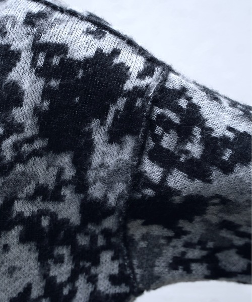 INTER FACTORY（インターファクトリー）の「しの - Shaggy Gradation Knit / シャギーグラデーションニット　made in INTER FACTORY（ニット/セーター・メンズ・グレー/ブラウン・SMALL/MEDIUM/LARGE）」の5枚目の写真